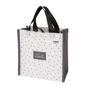 Torba na zakupy DOTTIES 26 × 15 × 27 cm WHITE