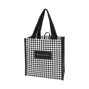 Torba na zakupy RPET 26 × 15 × 27 cm BLACK & WHITE
