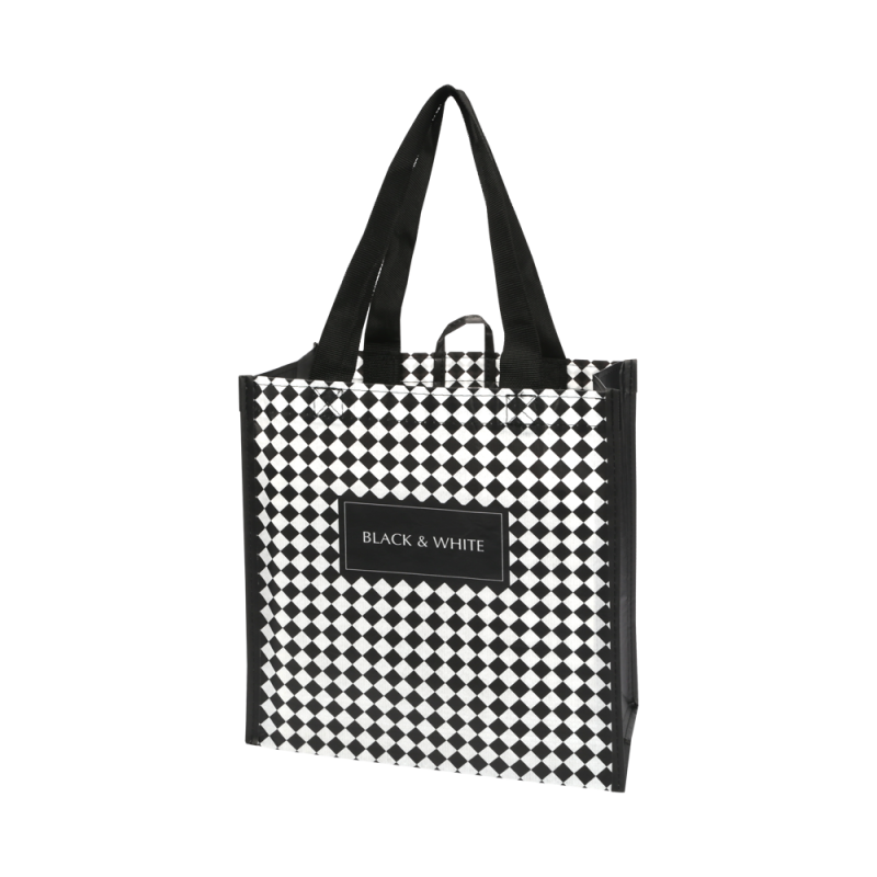 Torba na zakupy RPET 26 × 15 × 27 cm BLACK & WHITE
