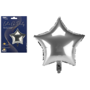 Balon foliowy STAR – srebrny