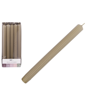 Świeca ryflowana TREND 22 × 240 mm – kolor kaszmirowy, wzór 1
